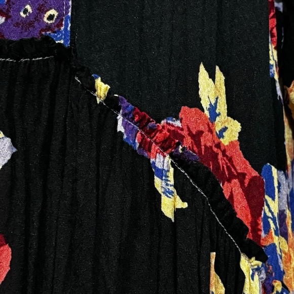 FREE PEOPLE - SIZE XS - BRUNCH A BUNCH FLORAL TUNIC TOP DRESS - VIBRANT - B17 - Picture 9 of 16